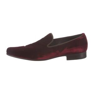 Dolce & Gabbana Dark Red Velvet Loafers